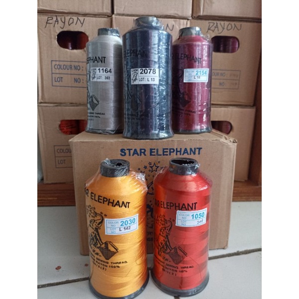 Benang Bordir Star Elephant Rayon 100%