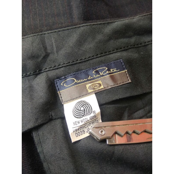 Formal Pleated Stripes Wool Trouser By Oscar de la Renta