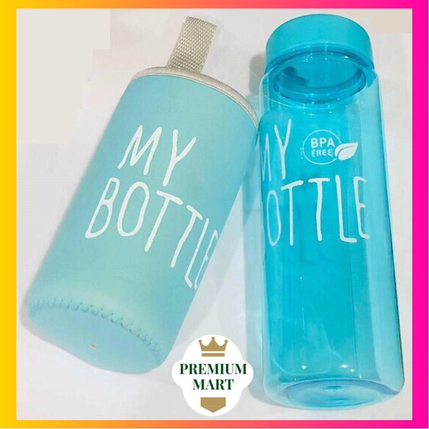 My Bottle Bening Warna + Free Pouch Busa Botol Transparan Warna