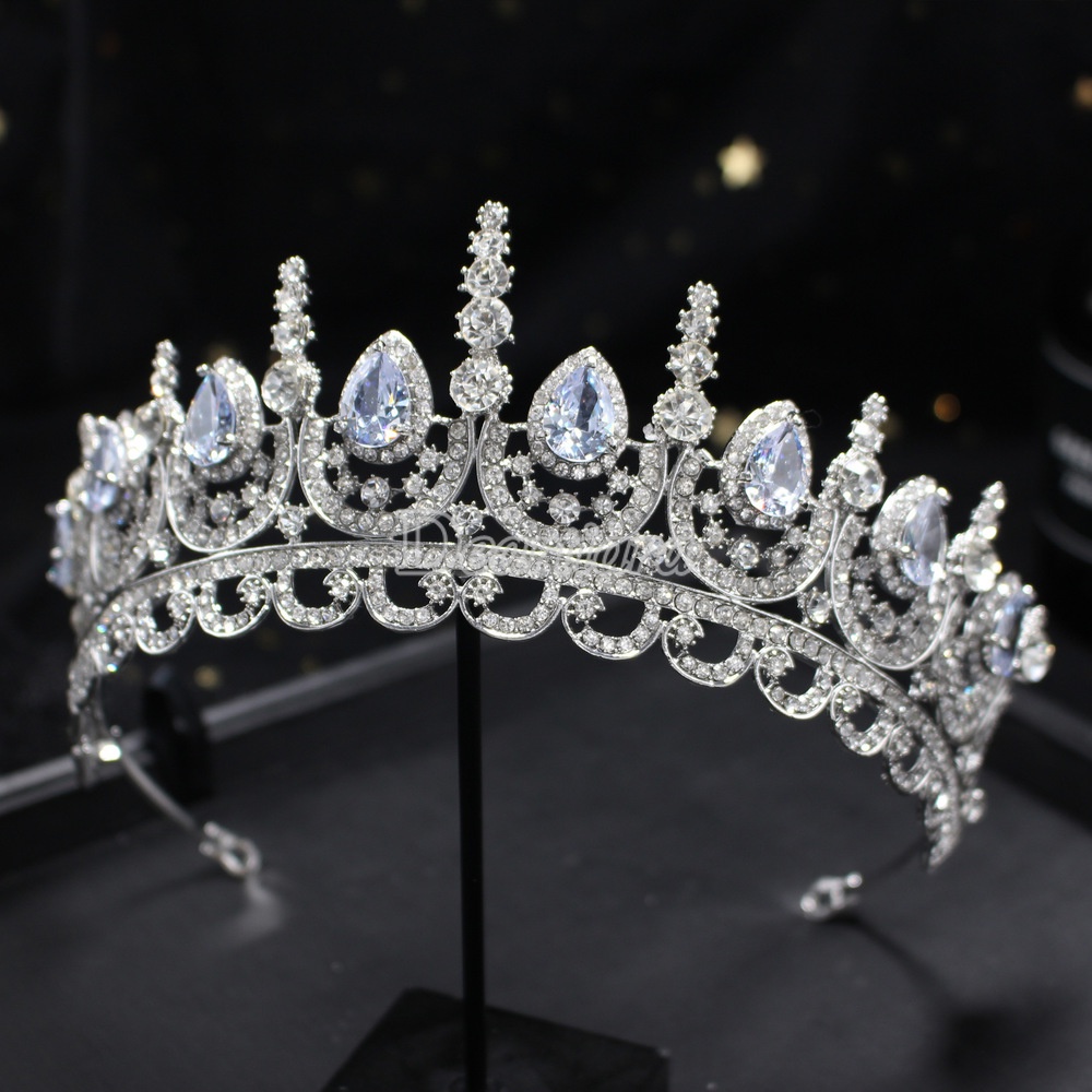 Mahkota Tiara Kristal Zircon Untuk Pernikahan