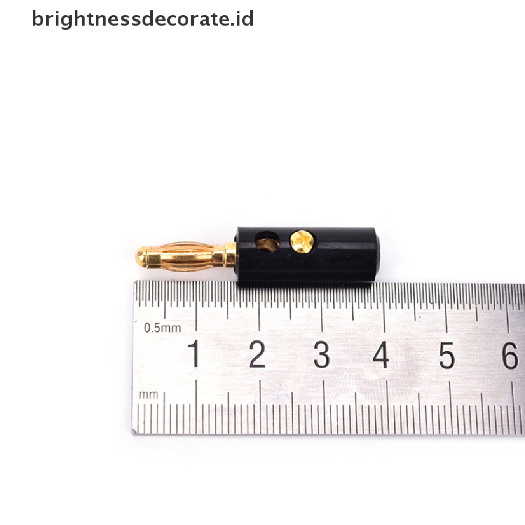 [birth] 10pcs/lot audio speaker screw banana gold plate plugs connectors 4mm [ID]