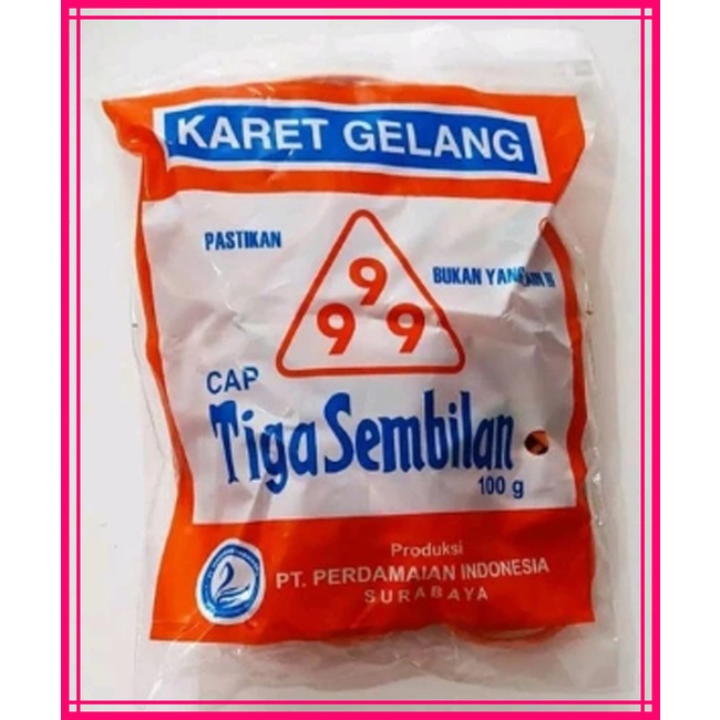 Karet Gelang 100 Gram Cap Tiga Sembilan / Karet Gelang Pembungkus