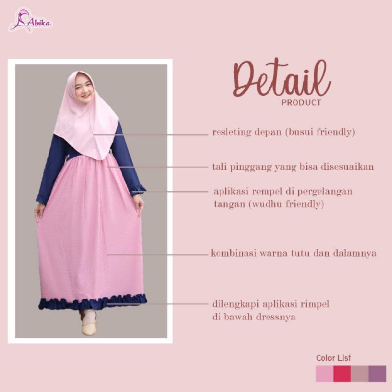 ARUNA DRESS SET ABIKA (DRESS + HIJAB)