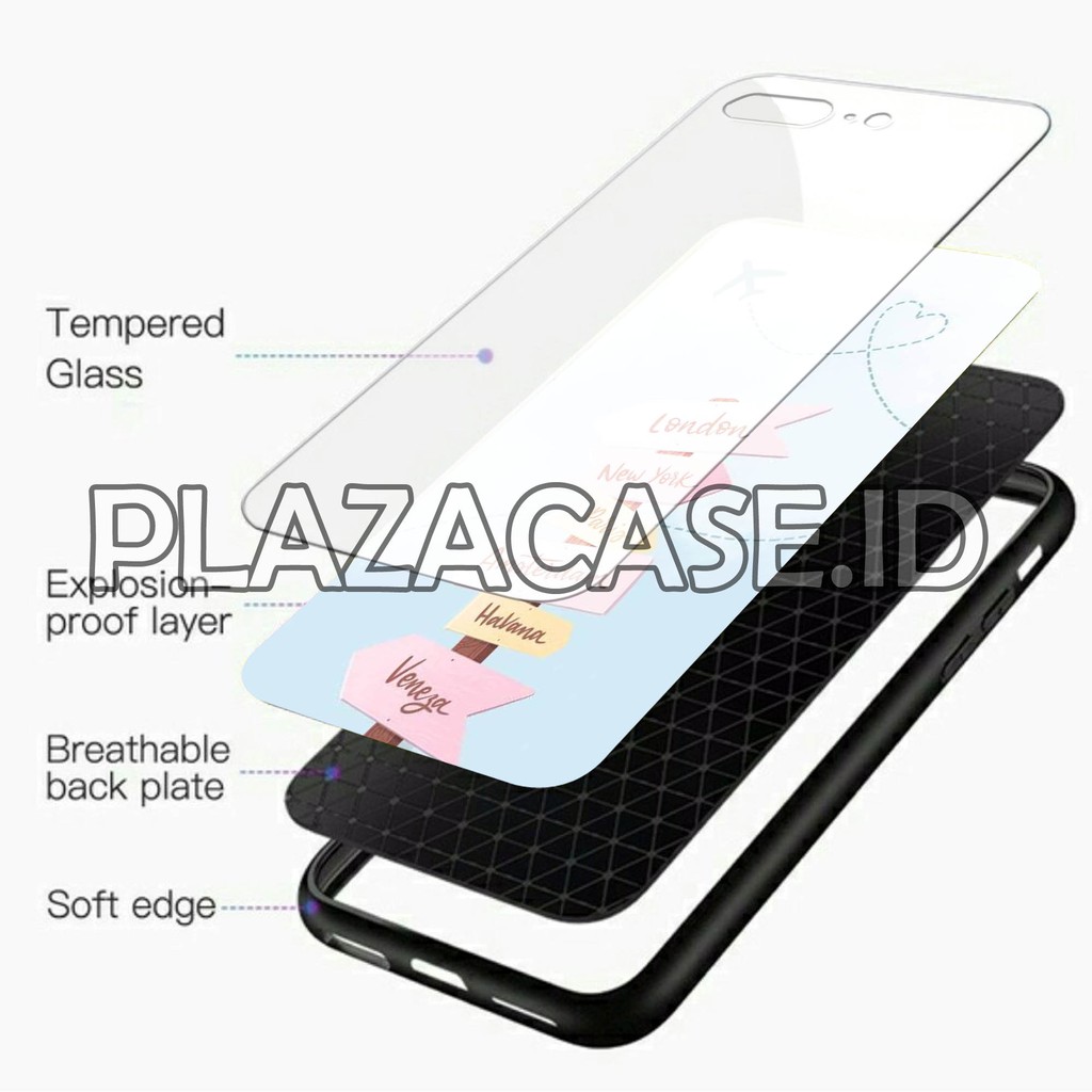 [K06] Soft Case Glass Kaca Xiaomi Redmi 3 4a 4x 6a 7a 8a 6 7 8 Note 4 4x 5a 6 7 s2 mi a2 mi a2 lite