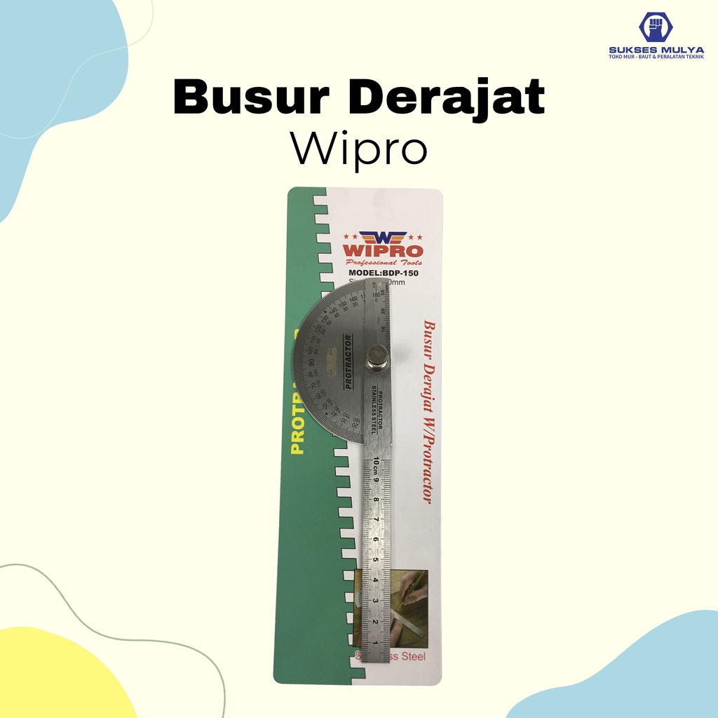 

Penggaris Busur Derajat Protactor 15 Cm WIPRO