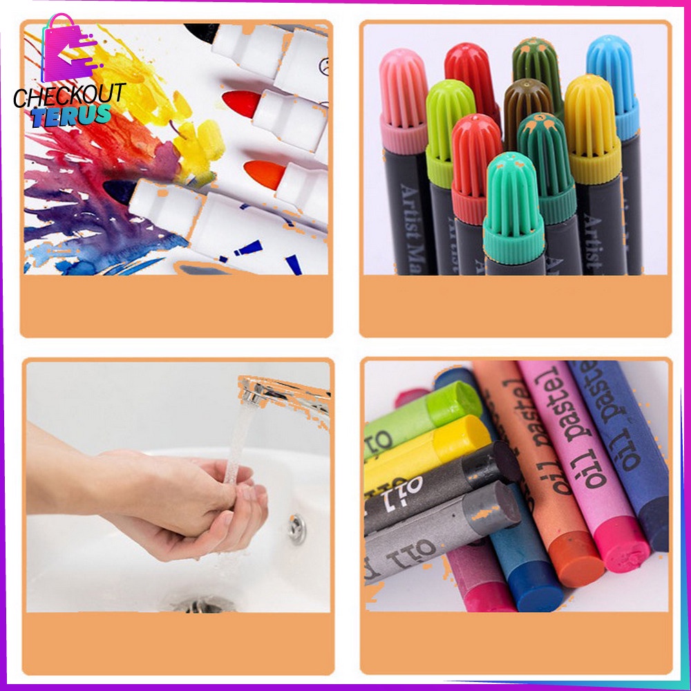 CT A28 Pensil Warna Crayon Set Isi 150PCS Peralatan Menggambar Lukis Mewarnai Anak Kit Colouring Book