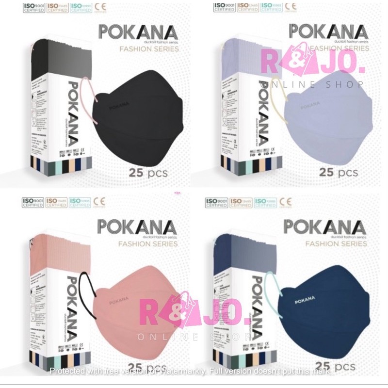 Masker Pokana Duckbill Fashion Series 4ply isi 25 pcs