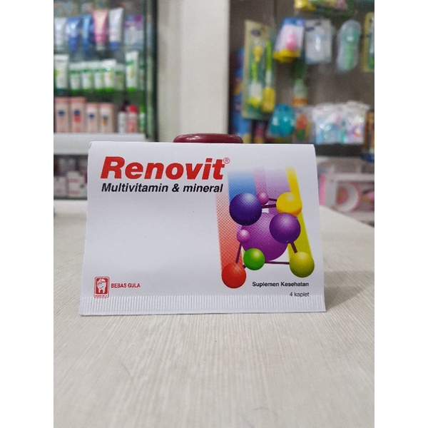 Renovit / Multivitamin &amp; Mineral / Suplemen Kesehatan / Isi 4 kaplet