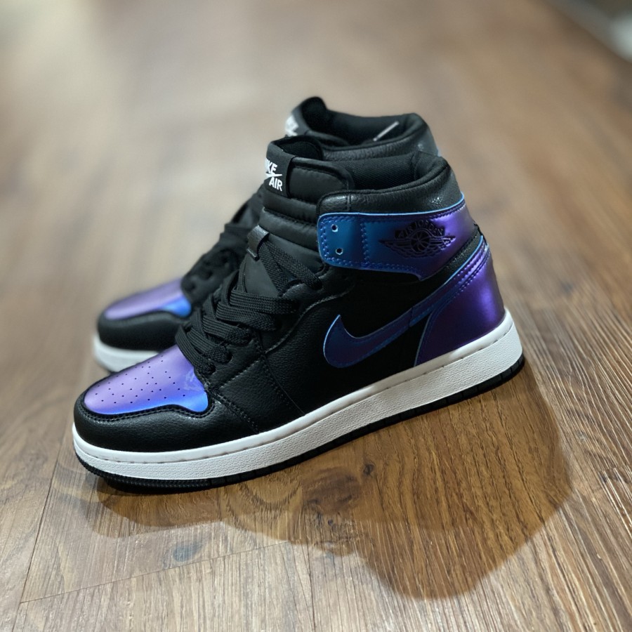 blue black jordan ones