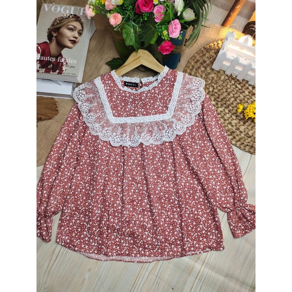 Zoya Baju atasan kemeja wanita / Blouse renda import murah