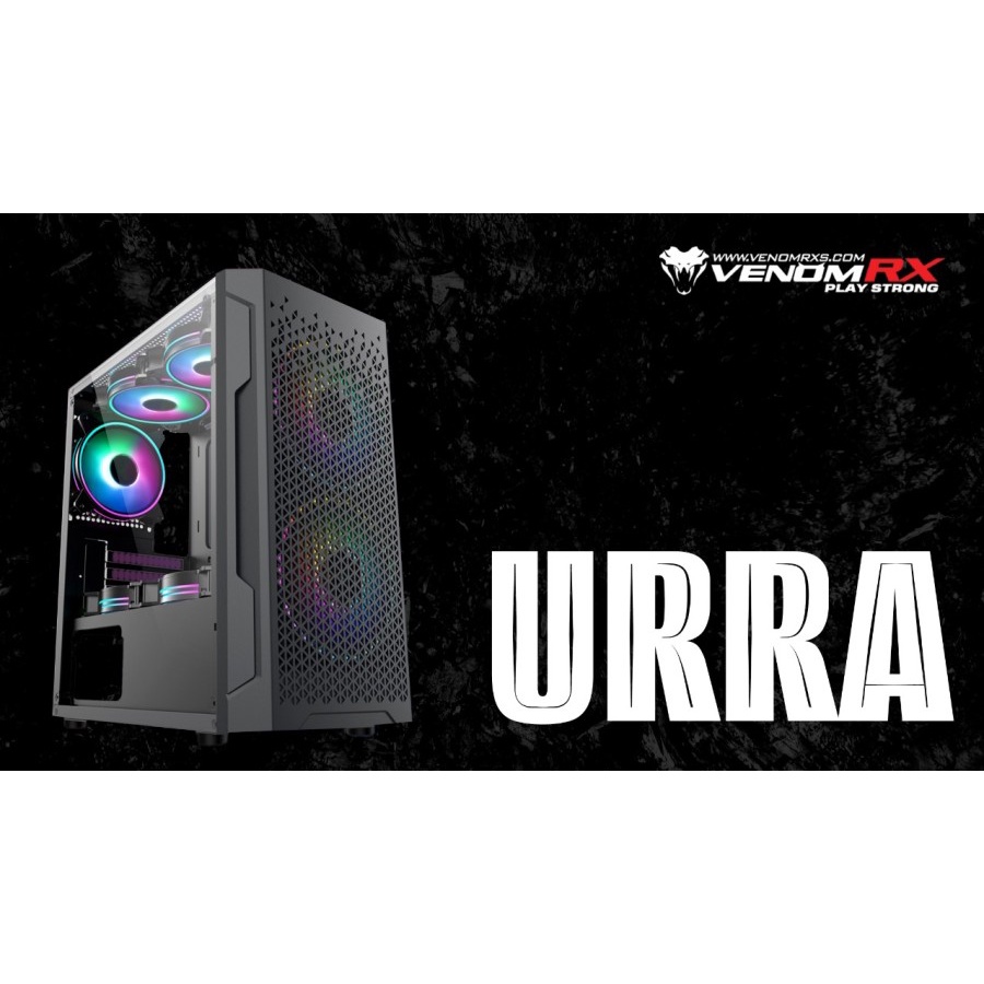 VenomRX URRA Tempered Glass Side Gaming Case