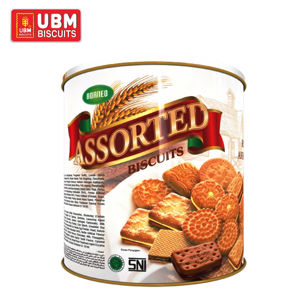 Jual UBM Biscuits Assorted Borneo 350g | Shopee Indonesia