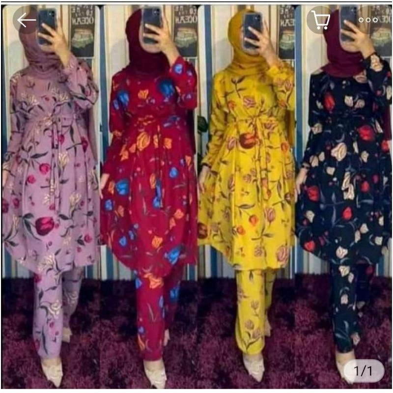 gamis bunga tulip terlaris