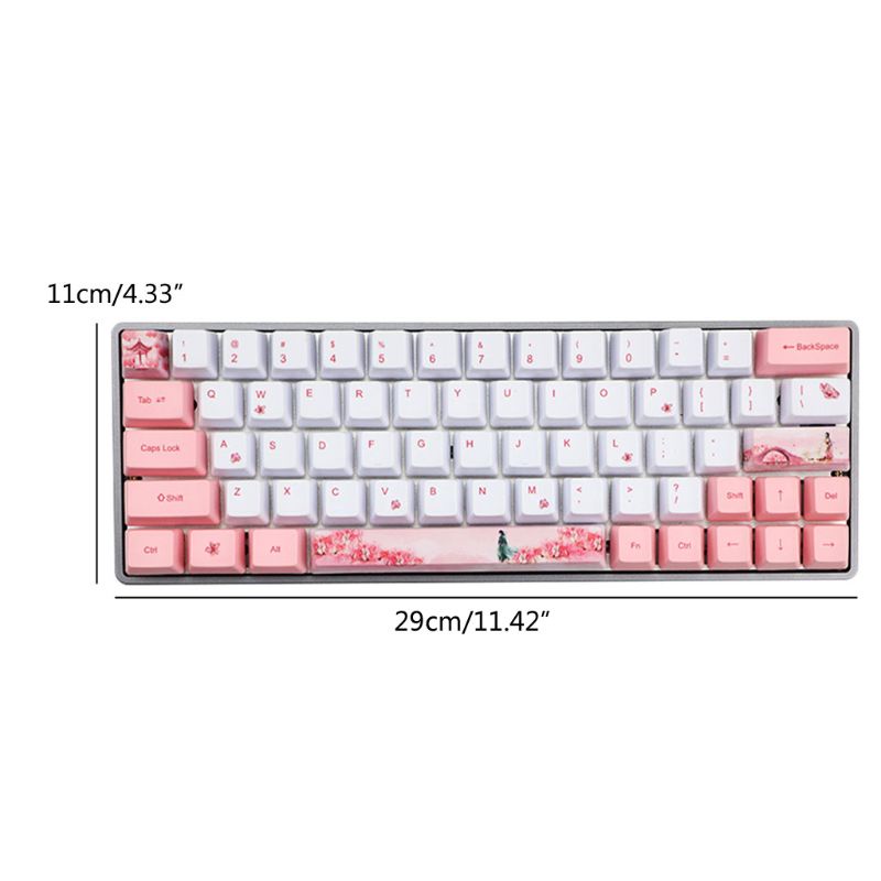 Keycaps btsg PBT DIY Keycaps Untuk Keyboard Mekanik Gaming Lucu Pink