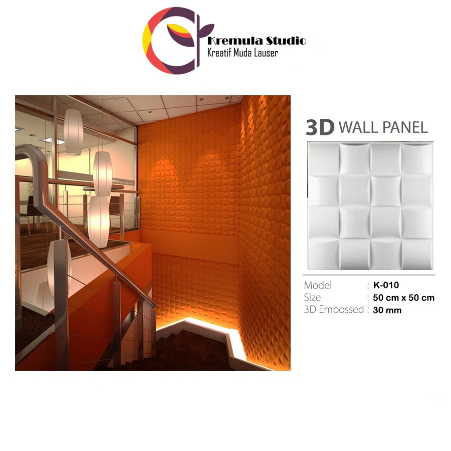 Wallpaper Dinding 3D panel Gypsum #K-012