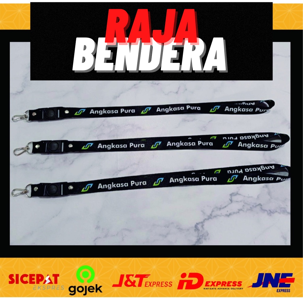 

Lanyard Angkasa Pura Hitam / Lanyard Angkasapura / Lanyard Custom Printing / Lanyard Murah