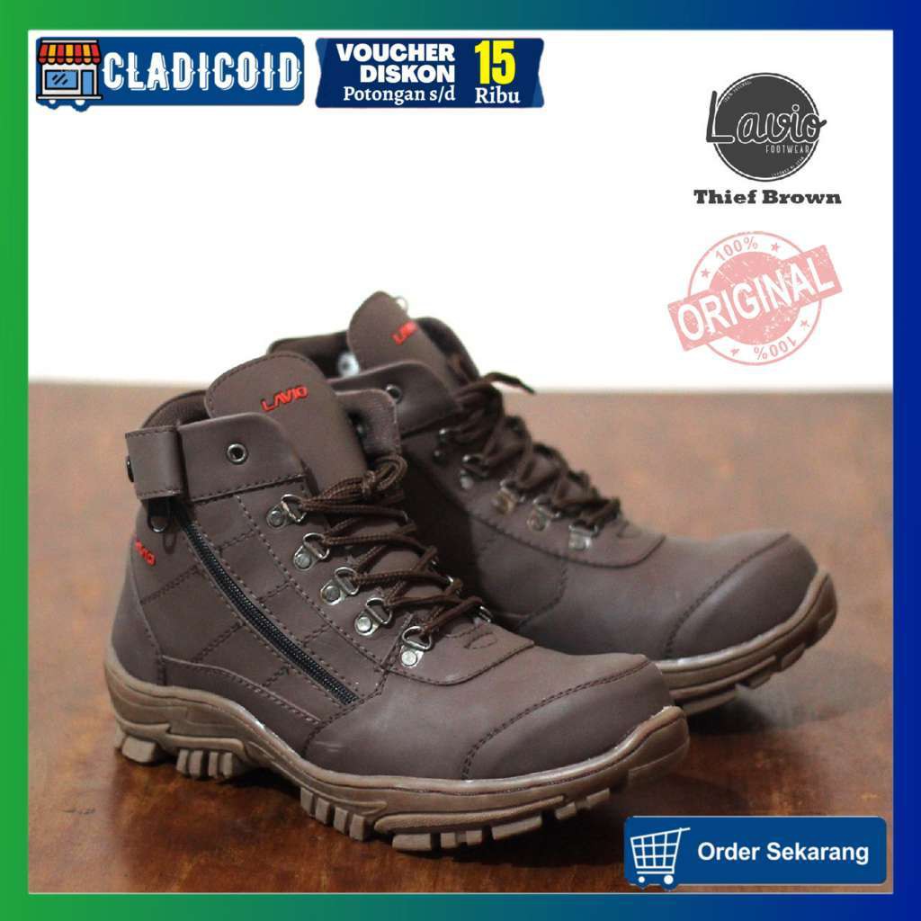 SEPATU SAFETY PRIA ORIGINAL  SEFTY BOOTS KERJA LAPANGAN PROYEK BANGUNAN OUTDOOR LAVIO THIEF