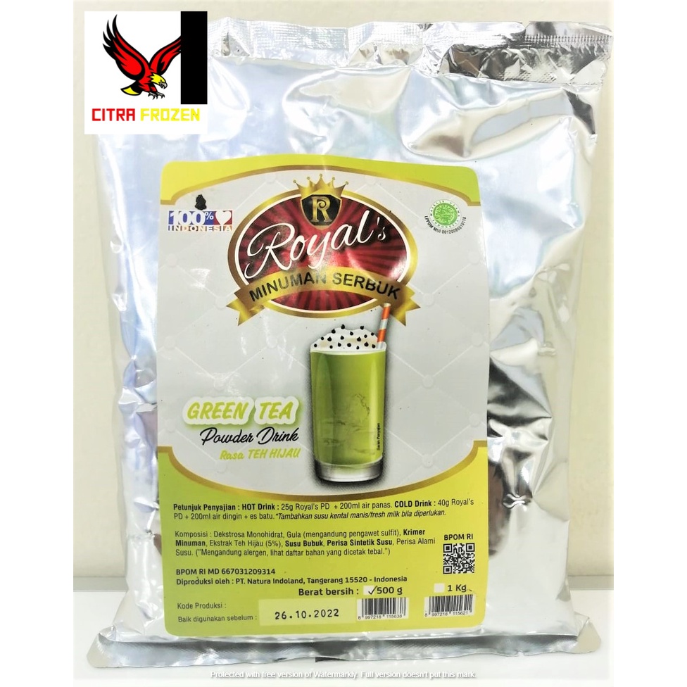 

Royal Bubuk Minuman Green Tea 500gr