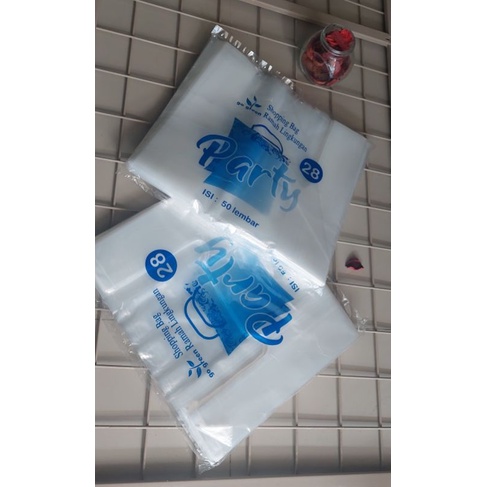 Kantong plastik PE bening 28 Kresek plastik bening PARTY ukuran 28