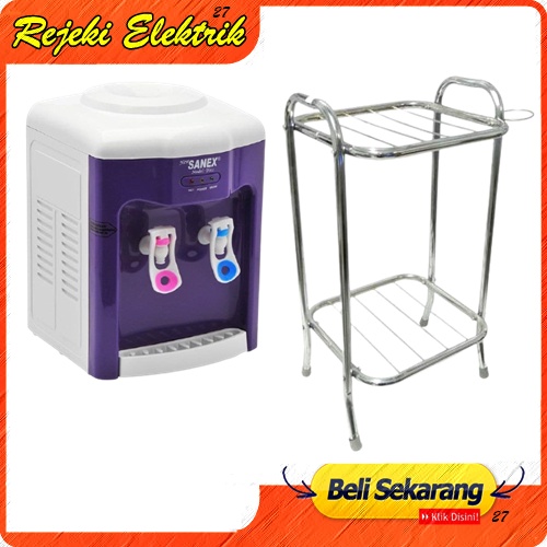 Paket Hemat Dispenser Sanex + Rak 2 Susun Stainless Steel bahan kokoh - Paket rak dan Dispenser