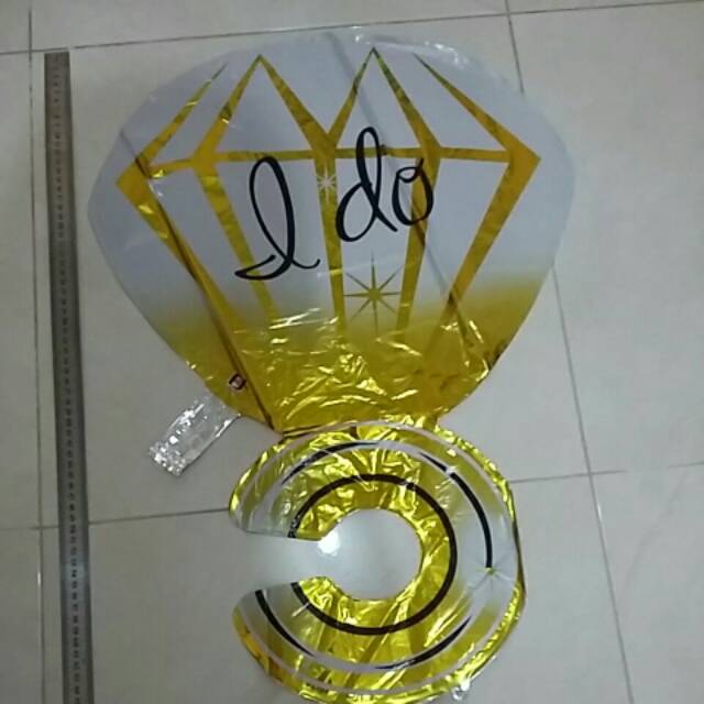 BALON FOIL CINCIN DIAMOND I DO