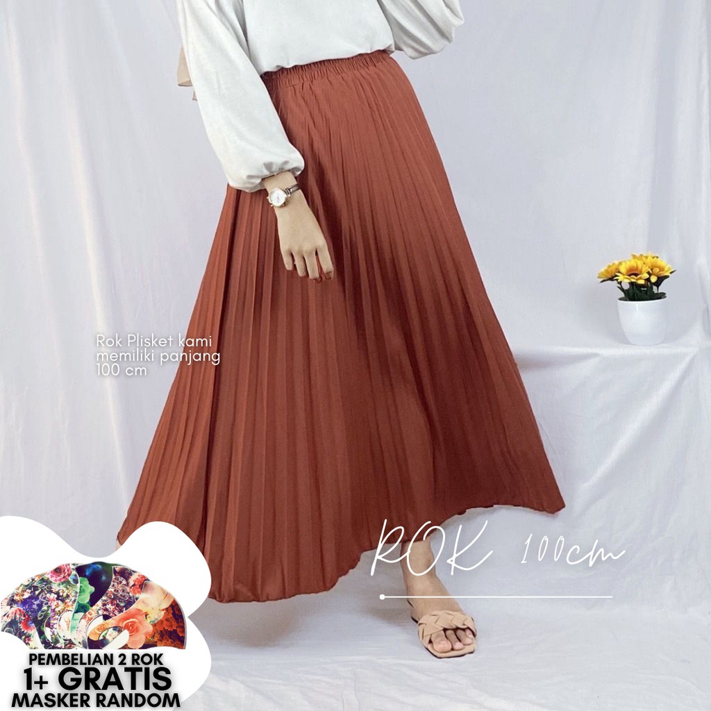ROK PLISKET JUMBO XXL premium hyget grade A /rok plisket wanita jumbo super/bawahan wanita plisket