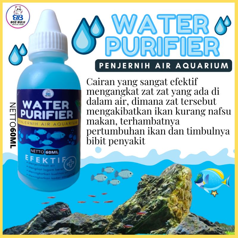 water purifier penjernih air akuarium kolam ikan 60ml