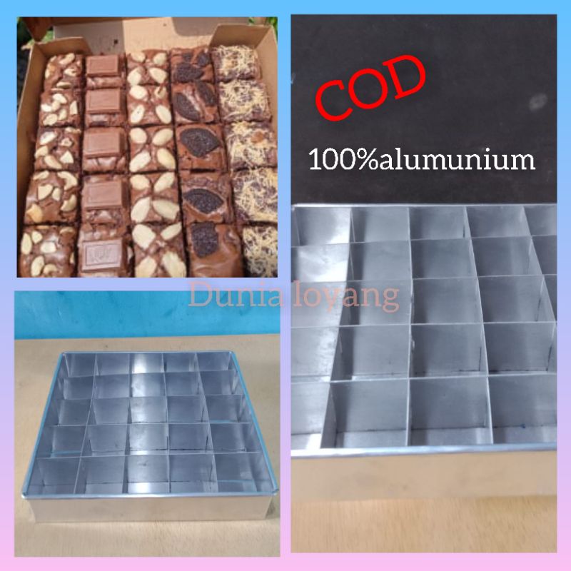 loyang brownies kotak sekat