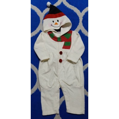 JP / jumpsuit anak unisex karakter boneka salju preloved mantul