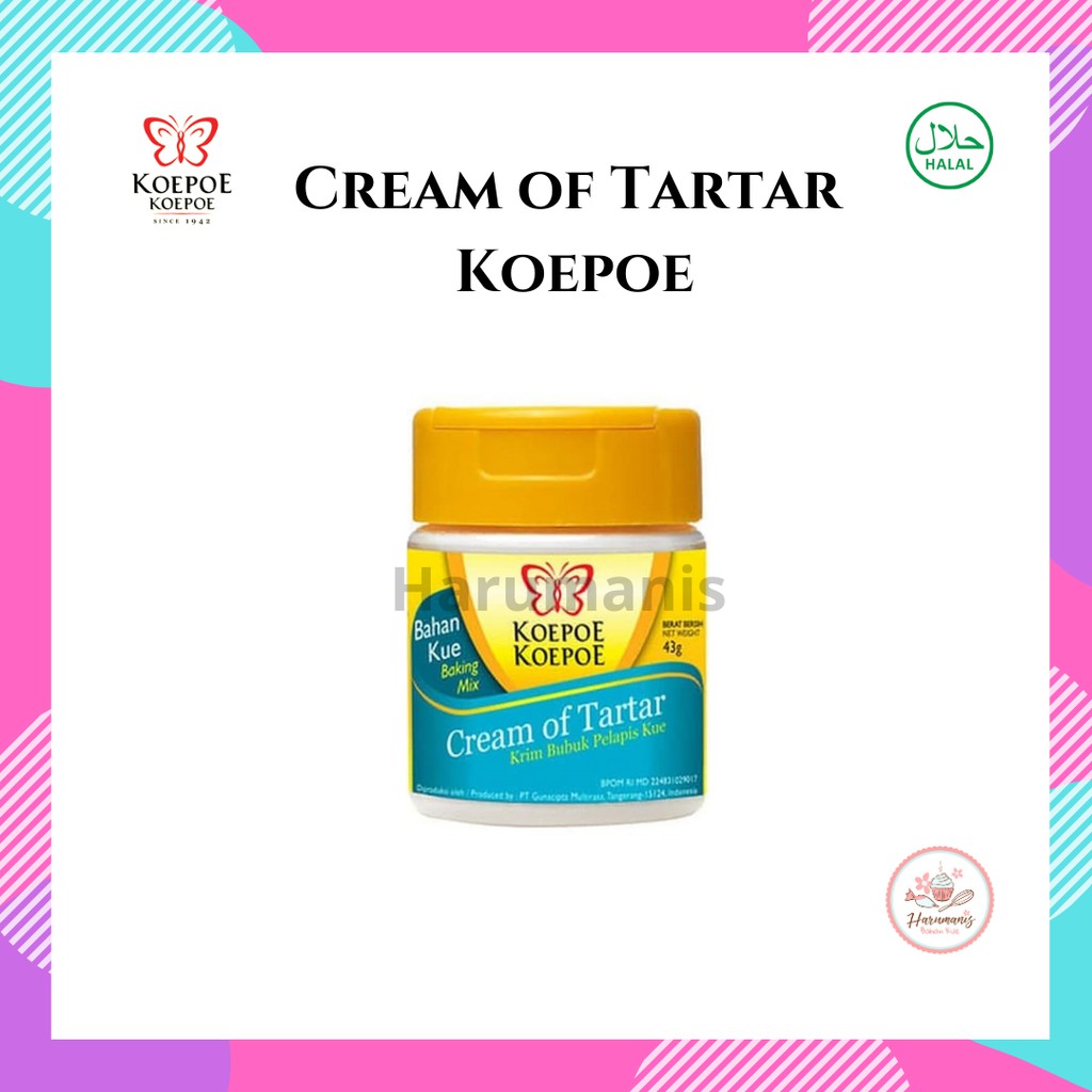 

Cream of Tartar Kupu Koepoe 43gr