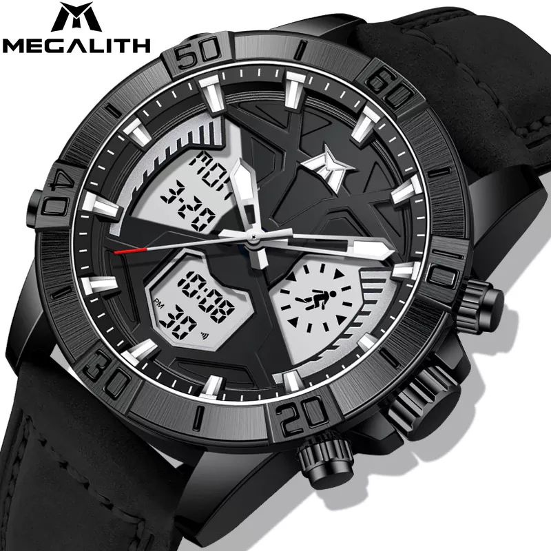MEGALITH Jam Tangan Sport Pria Strap Kulit