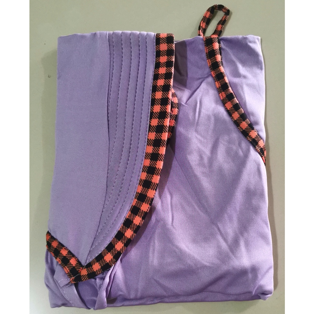 [COD] Termurah -  Jilbab Instan Serut Kotak | Hijab Serut Inayah Jilbab Jersi Serut Jersey Jumbo-Ungu Muda