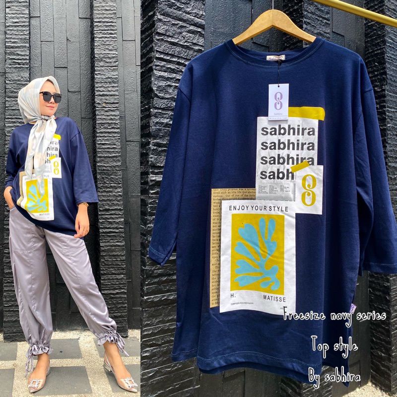 Kaos Oversize Basic Top Sabhira Series Original Sabhira