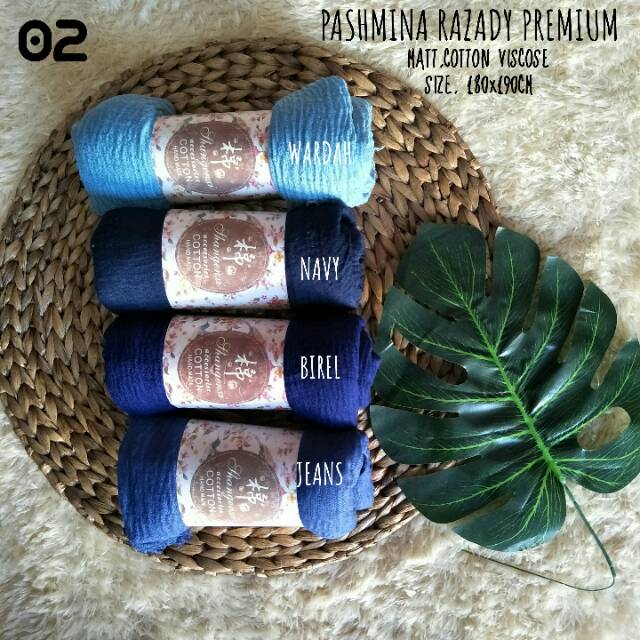 PASHMINA KUSUT RAWIS / PASHMINA RAWIS SEMUA SISI/ SHAWL COTTON RAZADY PREMIUM-6