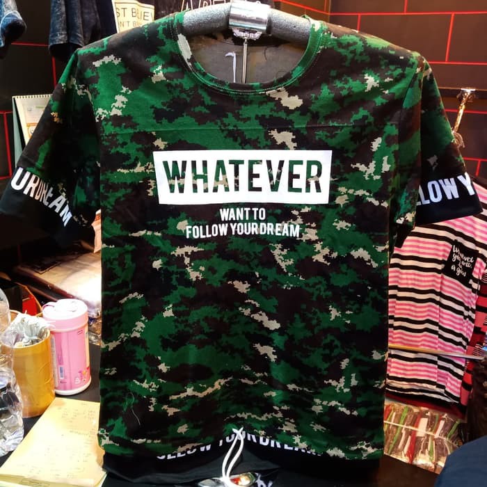 Hot New baju kaos raglan reglan army doreng camo tentara loreng BAPE Shark