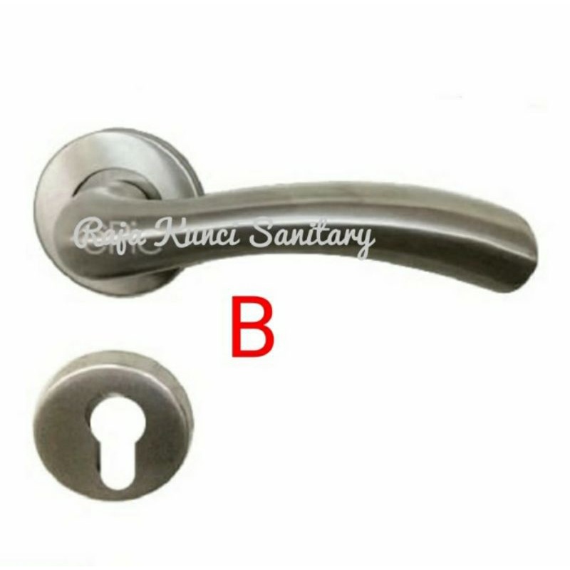 Paket Lengkap Handle Roses Stainless+Kunci Stainless+Cylinder/Gagang Pintu