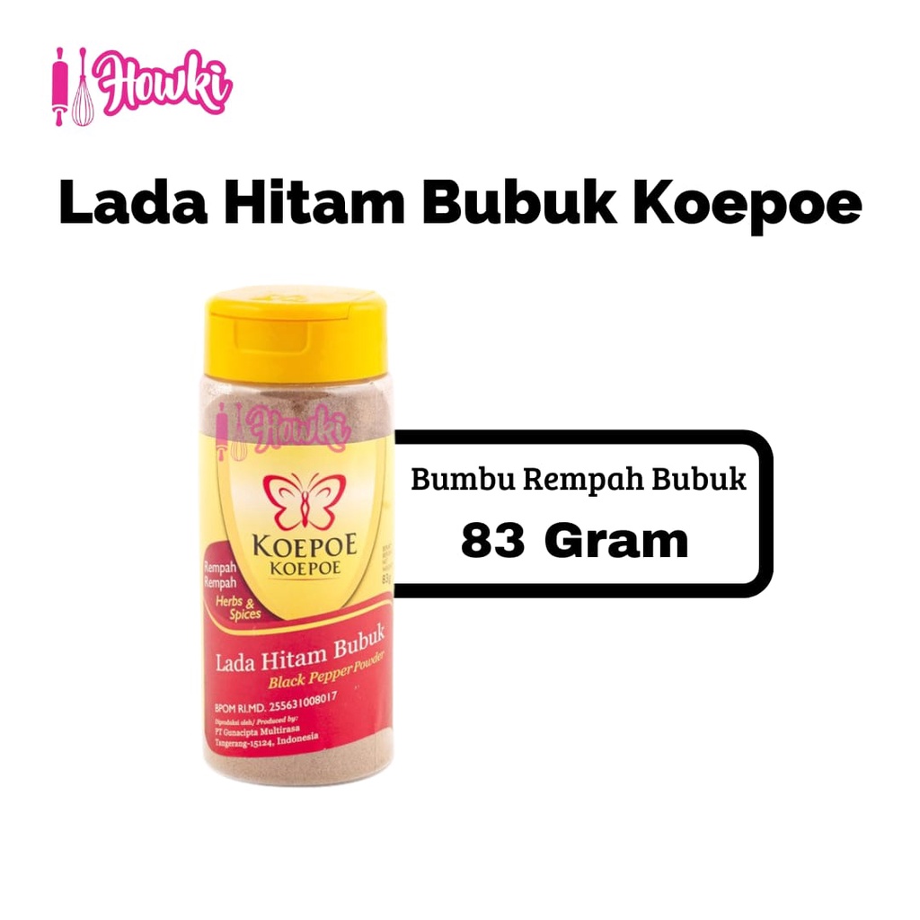 

Lada Hitam Bubuk Koepoe-Koepoe 83gr