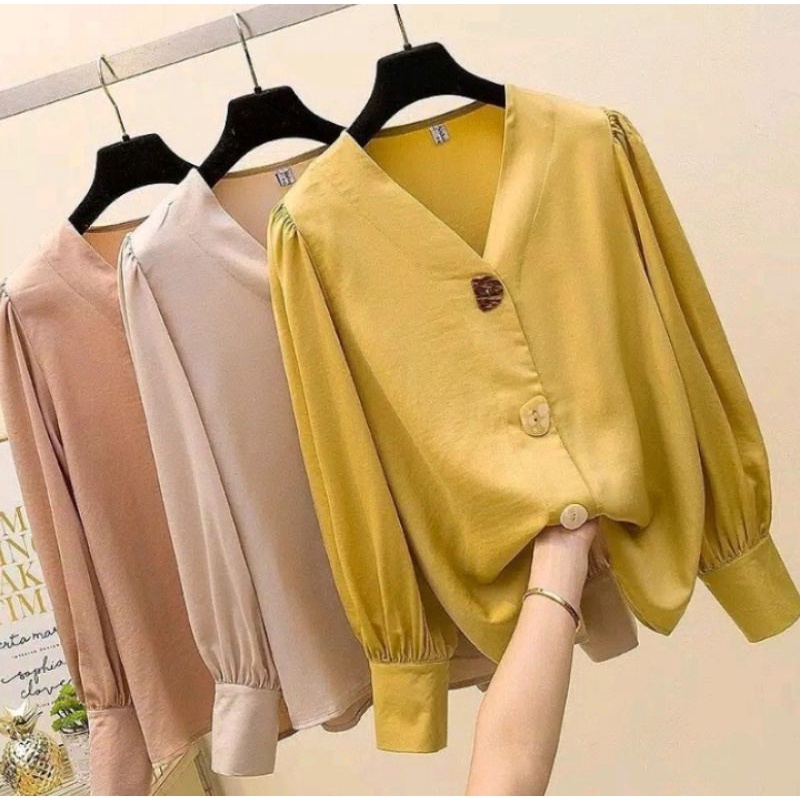 Baju Bluose Korea / Owly Blouse / Atasan wanita Ala korea