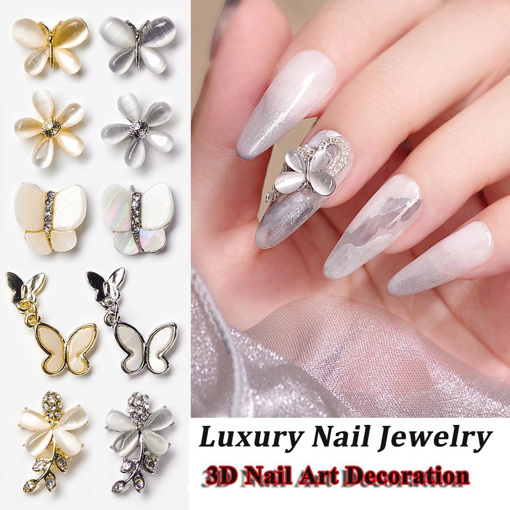 Mxbeauty Berlian Imitasi Bentuk Kupu-Kupu Untuk Dekorasi Nail Art Butterfly