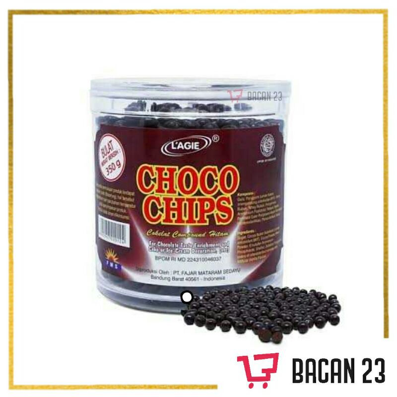 

L'agie Choco Chips 350gr / Choco Chips Bulat / Bacan 23 - Bacan23