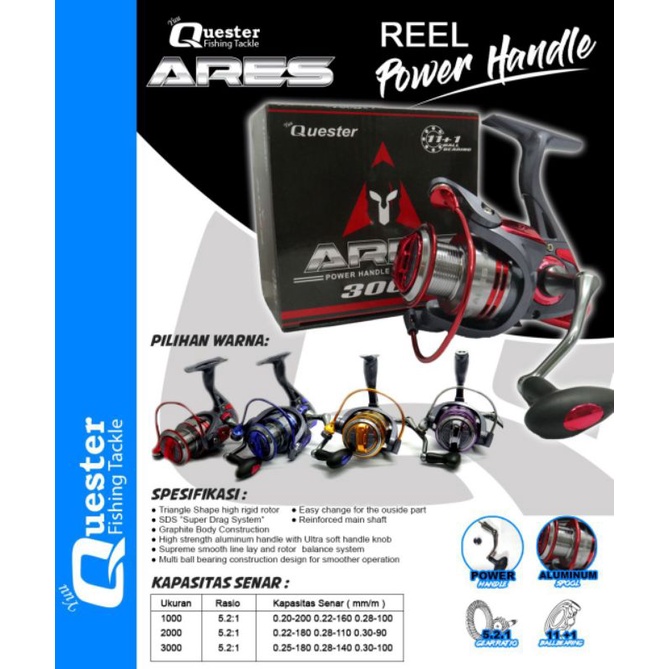 reel quester Ares 3000 power handle