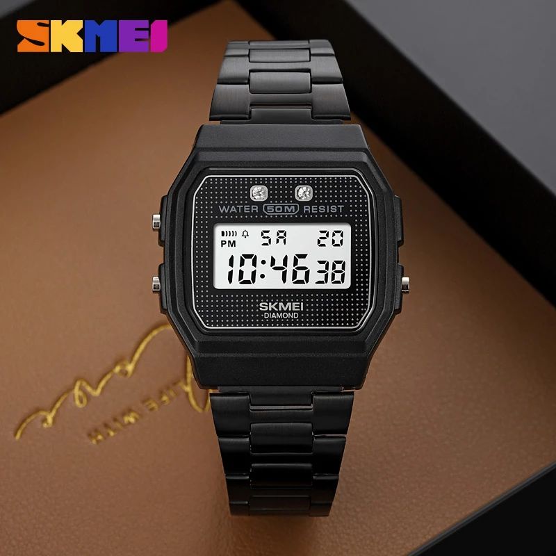 SKMEI 1952 Jam Tangan Wanita Pria Digital Chronograph Tali Stainless Steel WATCHKITE WKOS