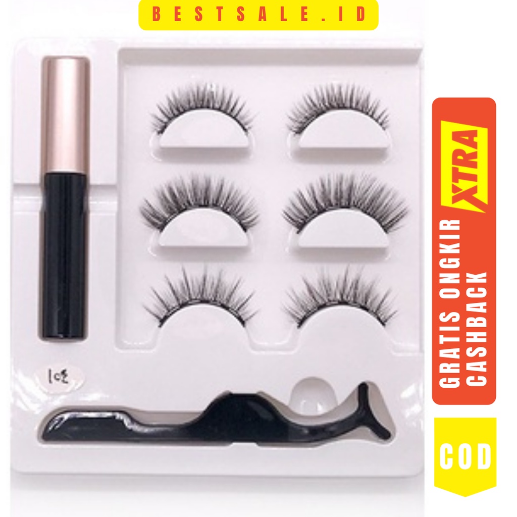 Bulu Mata Magnetic Palsu Set Anti Air - Magnetic Eyelash &amp; Eyeliner Waterproof