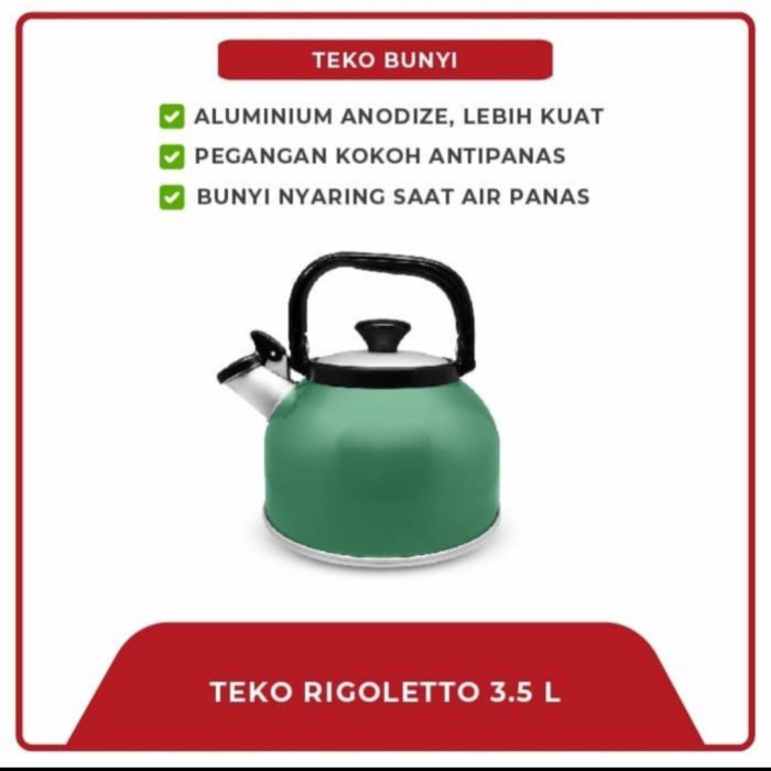 Teko Maspion Rigoletto Anodize 3,5 Liter Teko Bunyi Aluminium