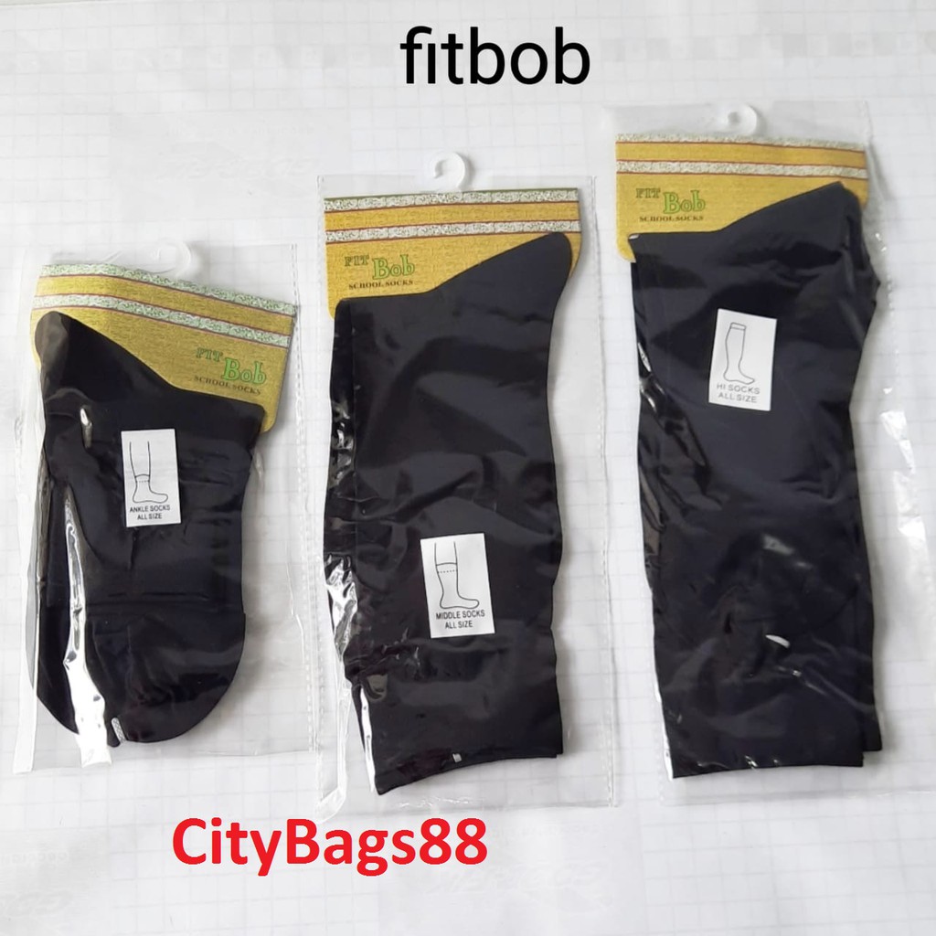 CityBags-Stocking  KAOS KAKI FORMAL FIT BOB hitam putih cream