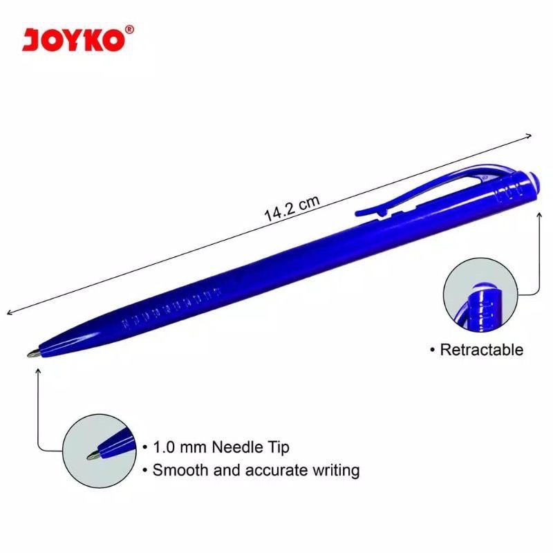 Pulpen Joyko BP-142 1.0mm (12pcs)