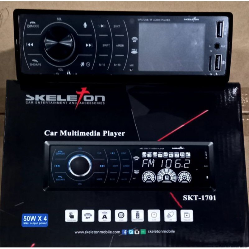 HEAD UNIT SINGLE DIN MP3 PLAYER RADIO USB BLEUTOOTH SKT-1701A