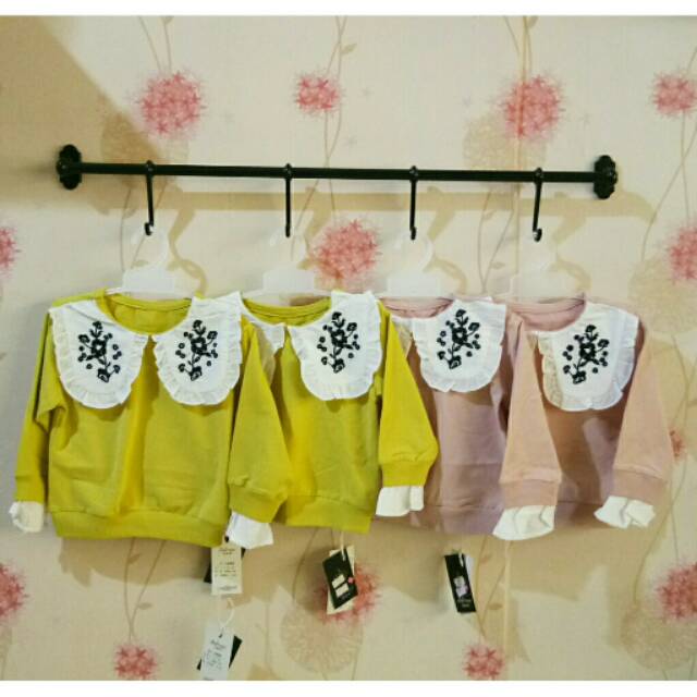 Sweater Rose Impor Anak Perempuan