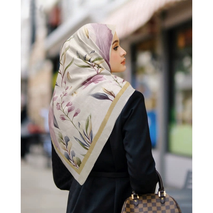 Diskon Hijab Voal Segiempat Motif Mino Bw Kerudung Segiempat Motif Jilbab Voal