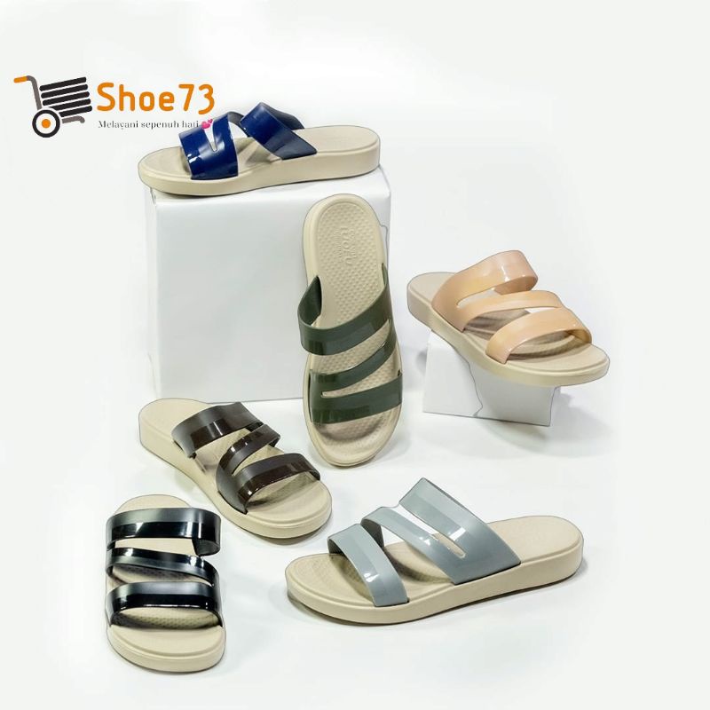 LUOFU E 7169 SM6WK SIZE 36-40 ORIGINAL l Sandal Selop Z jelly wanita l Sendal kokop cewek impor